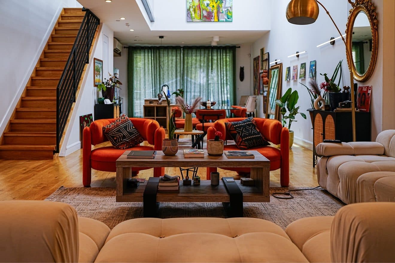 Sunlit interior of the Golden Hour Loft studio